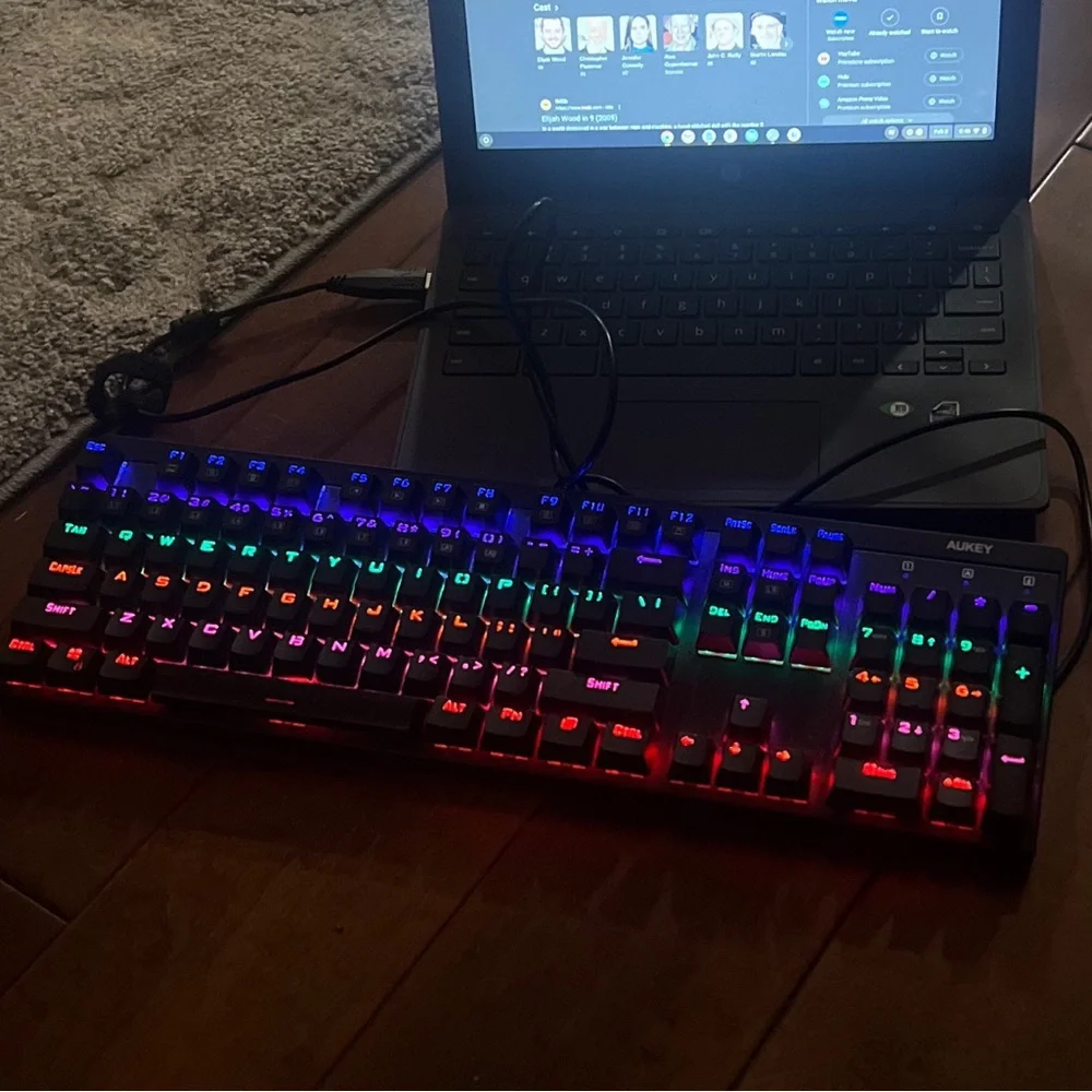 AUKEY KM-G6 Wired Keyboard Mechanical For Windows Gaming PC 104 Keys